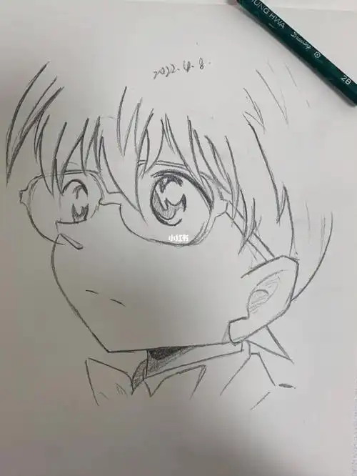 100天临摹绘图之柯南