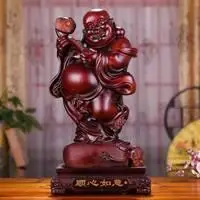 大红色招财进宝弥勒佛头像_微信头像图片大全