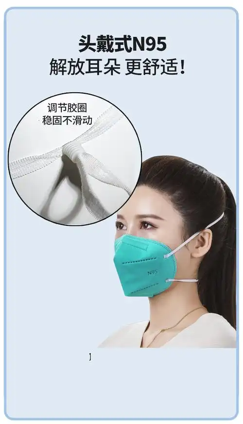 熊途头戴式n95口罩医用防护口罩n95双层熔喷布口罩灭菌级一次性医用