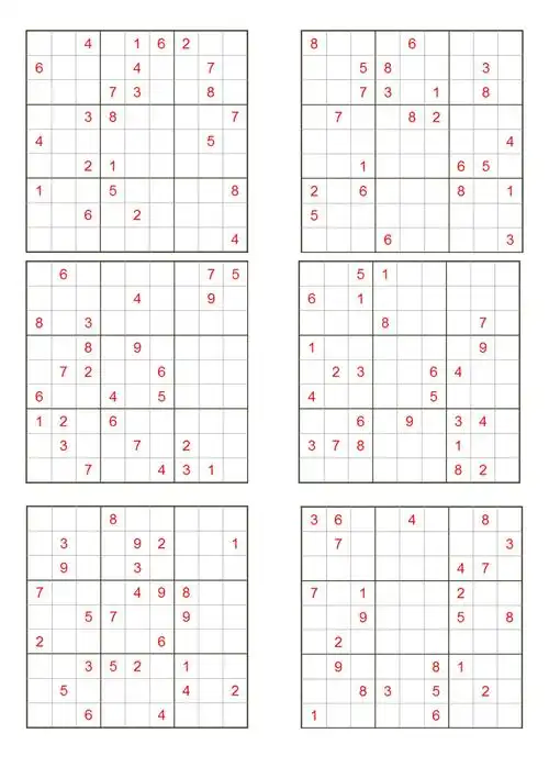 理学九宫格数独题目打印版无答案