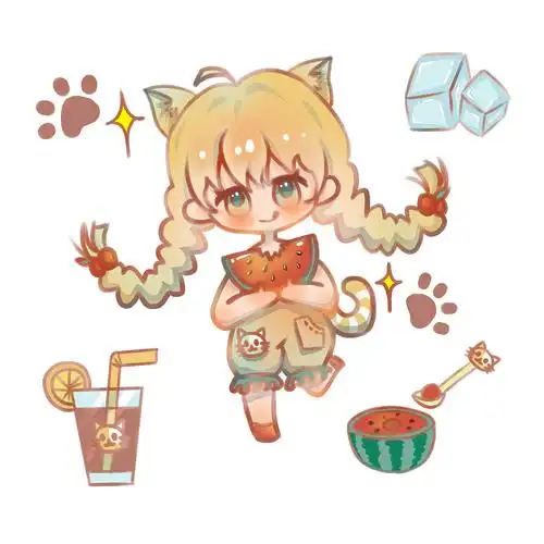 一些动物拟人q版小人