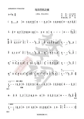 乌兰巴托之夜-伴奏(降央卓玛演唱歌曲)