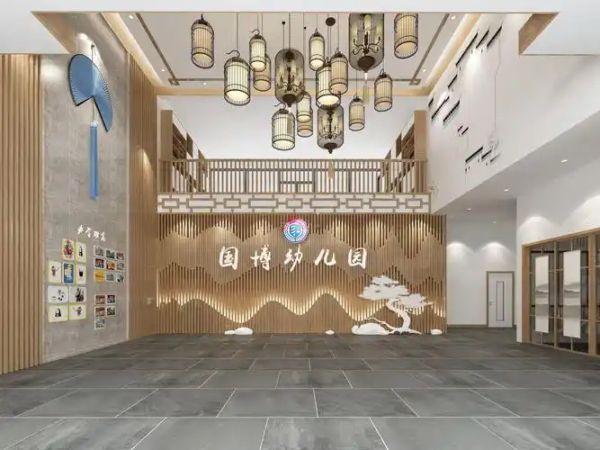 幼儿园大厅布置图片 幼儿园大厅装修图片