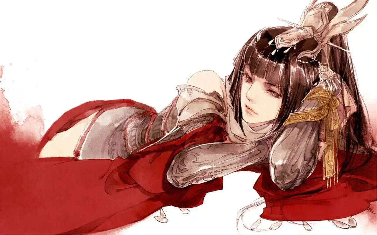 中国古装风格武侠小说人物唯美手绘图片桌面壁纸下载(2)