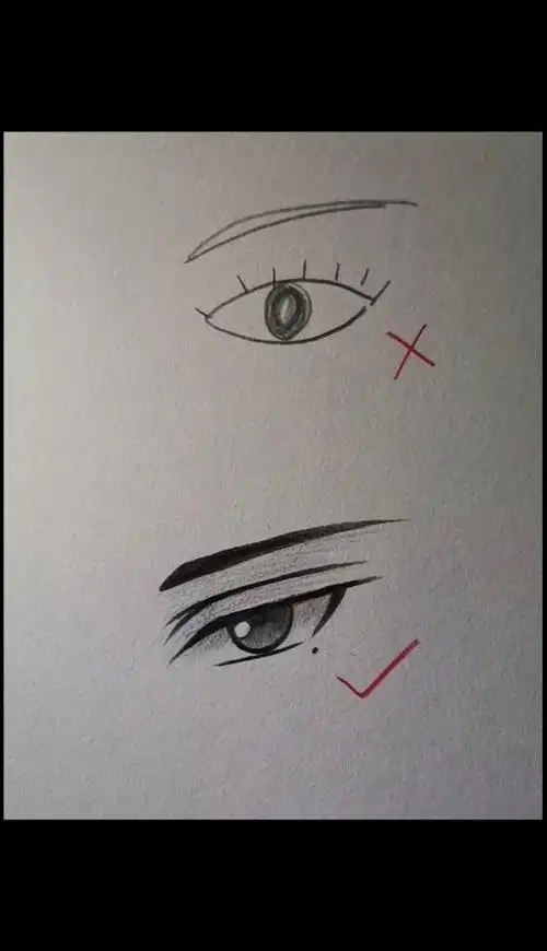 教你画男生眼睛98 #手绘动漫教学  #零基础学画画  #绘画过程