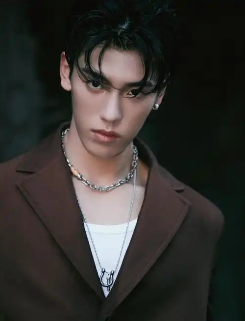 王子异咖啡色大衣冷峻帅气写真