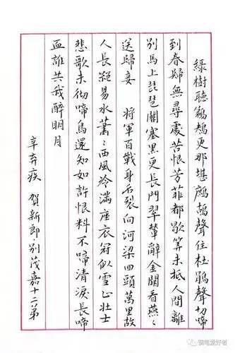 辛弃疾《贺新郎》每周一篇钢笔字练习笔友钢笔书法习作欣赏