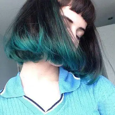 闷青色头发褪色后图片 黑色头发直接染闷青色