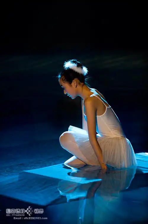 蓝色灵鹭醉红颜唯美舞蹈美女素材