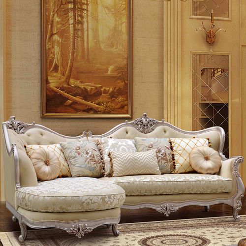 欧式转角布艺沙发l型组合 贵妃美式新古典奢华简欧大户型法式客厅