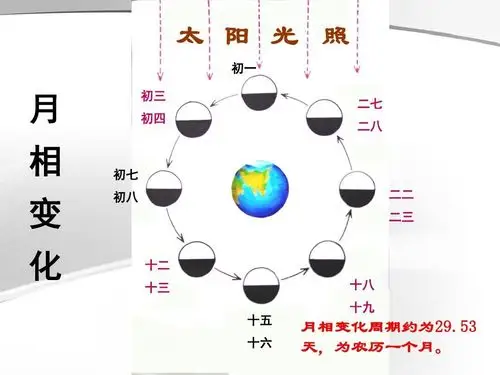 六年级科学下册《月相变化》