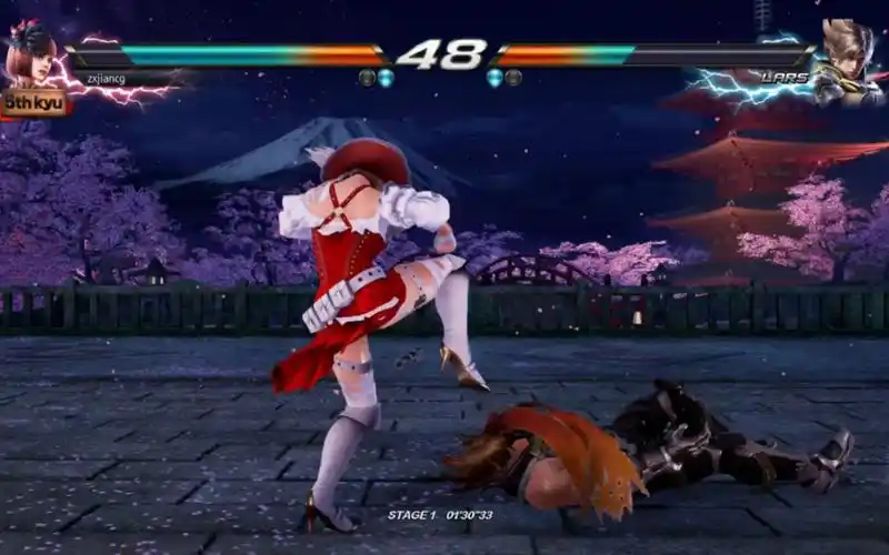 (铁拳7)玩安娜没几场,很多招式还记不住这招踩背不是踩不中就是按错键