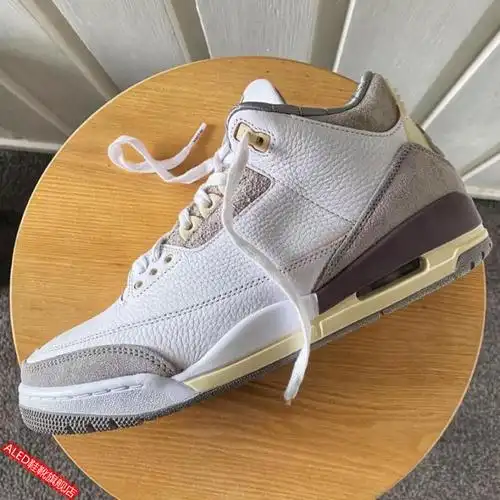 aled莆田纯原aj3篮球鞋女amm米白灰北卡蓝灰乔3运动情侣鞋休闲跑步鞋