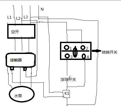 排污潜水泵的控制电路图!具体要求如下!