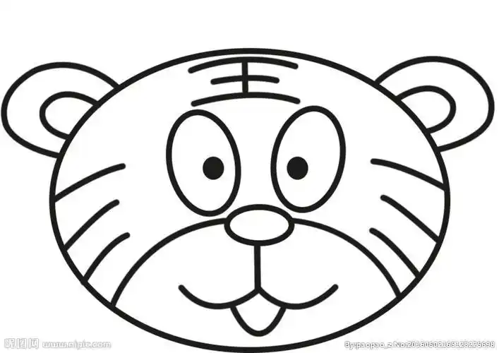 白虎 虎头 神兽 中国 火焰 星河 创意凶猛的老虎的头简笔画老虎怎么画