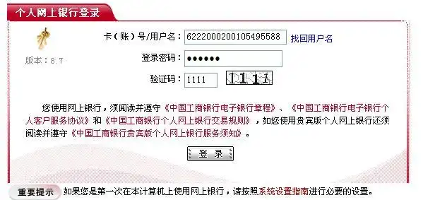 中国工商银行个人网上银行登录的密码是什么啊,是银行卡的密码吗?