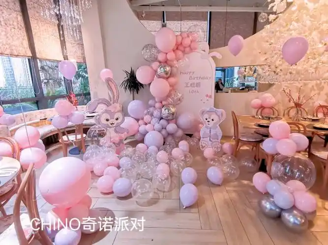 星黛露主题生日宴粉色系场景宝宝宴布置