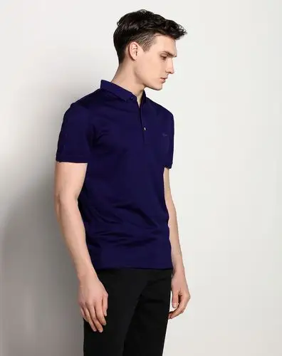 黛蓝色 凉爽莱赛尔精致绣标polo衫