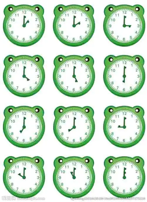 12个整点闹钟图片