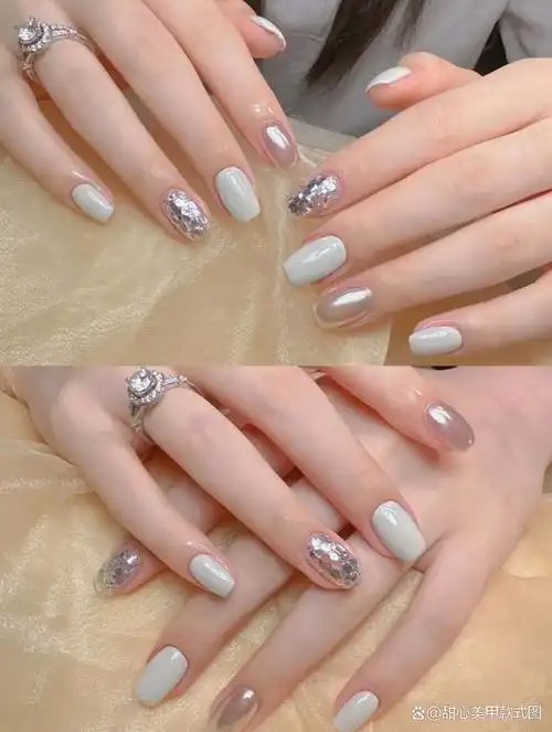 2024年温柔风美甲款式,通勤简约上班族学生党专属
