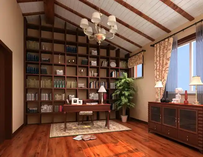 书房美式局部别墅装修