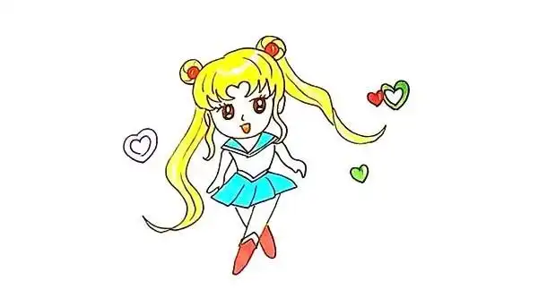 美少女战士的画法 美少女战士简笔画教程步骤图片大全,图片,简笔画-学