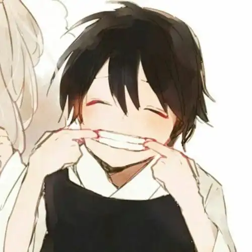 二次元头像二次元男生笑容头像