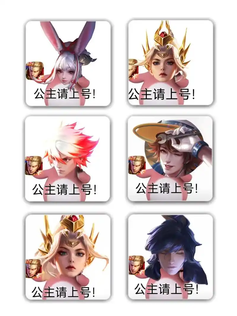 王者荣耀公主请上号表情包.王者荣耀表情包.