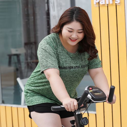 2022夏季大码女装t恤女 200斤胖mm运动t恤加肥加大冰丝健身速干衣