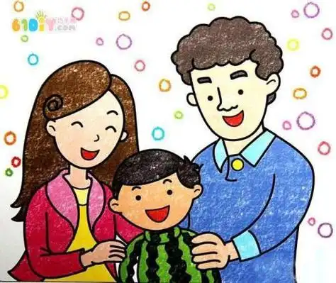 家庭人物儿童画全家福简笔画人物简笔画全家福大合影简笔画图片全家福