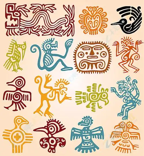 创意古老动物图腾图标矢量素材下载