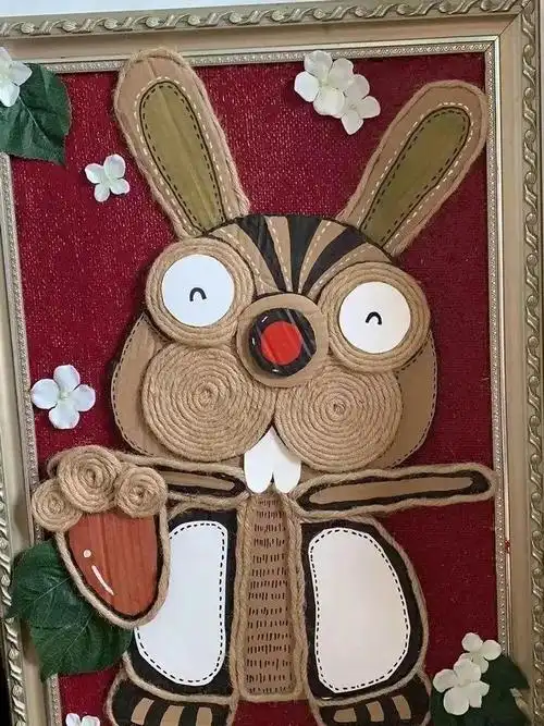 67美术:废旧纸壳还能这么玩?粘贴制作出一幅幅可爱创意画!