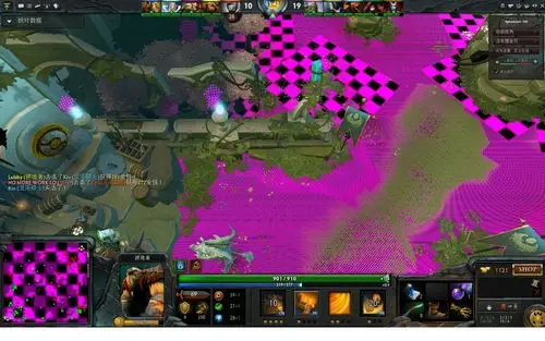 dota2 地图模糊 很多地方变成了黑白色