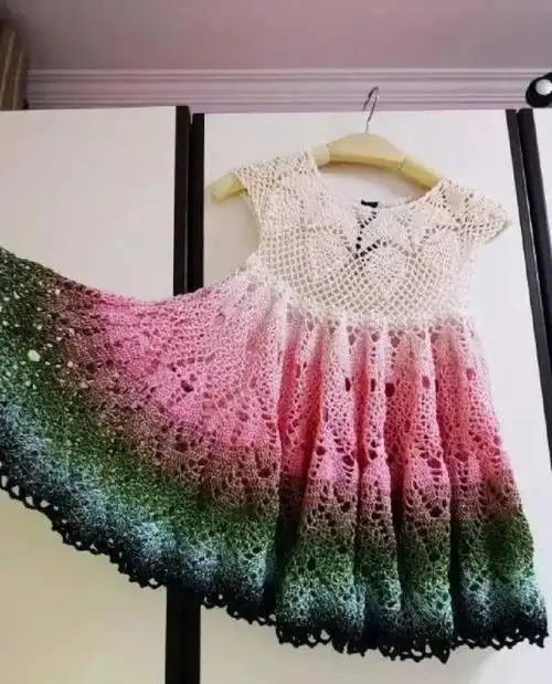 这个裙子真漂亮.转自网络.#钩针图解  #钩针  #钩针  #钩针毛线