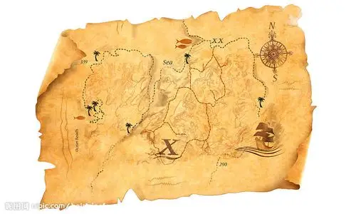 海盗藏宝图抠图图片