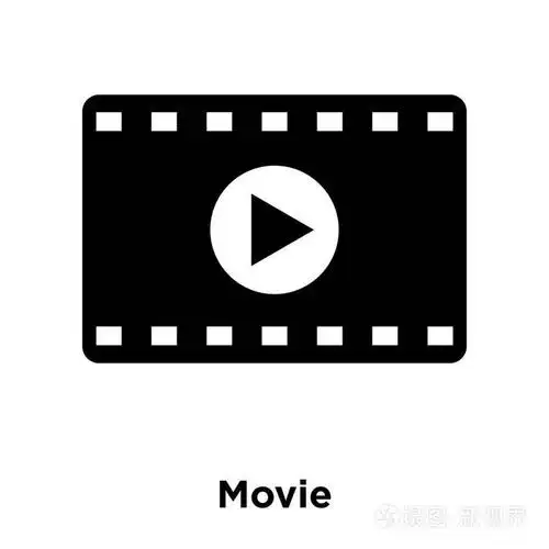 被隔离在白色背景上, 标志概念的电影标志在透明背景, 填充黑色符号