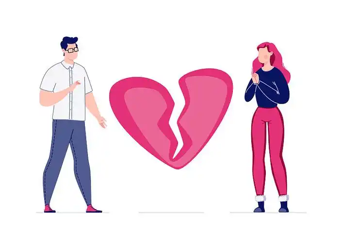 心碎伤心的青年男女女孩