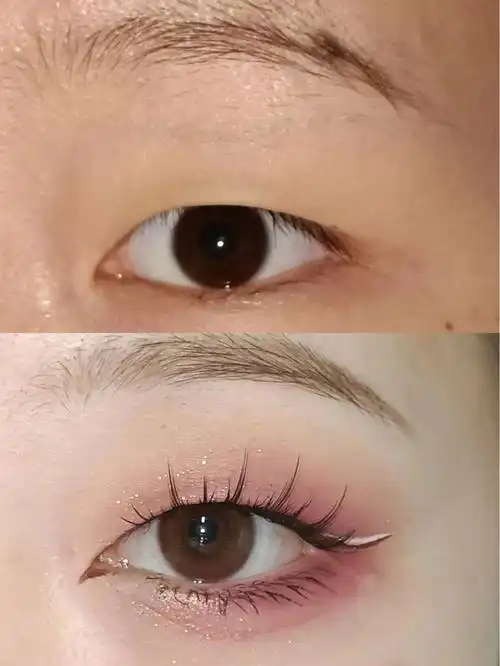 单眼皮无双眼皮贴蔷薇花眼妆教程