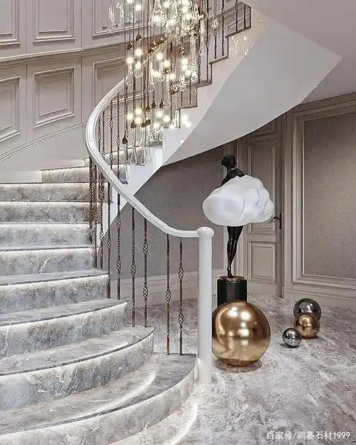 网红大理石楼梯栏杆材质,最流行的几款都在这里