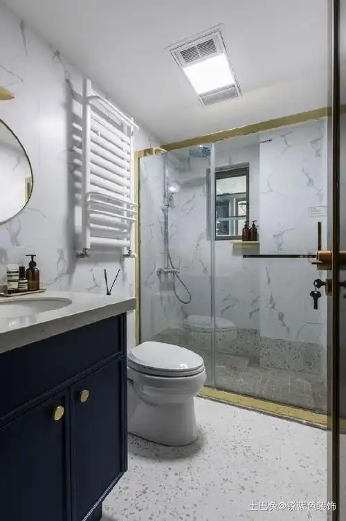 繁花似锦130平摩登混搭四居卫生间卫生间潮流混搭130m²四居及以上