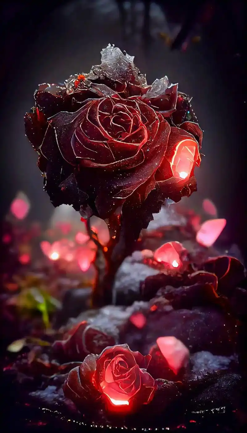 黑暗中的玫瑰.#壁纸 #情感壁纸 黑暗中的玫瑰,等待光的到来 - 抖音