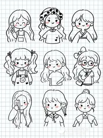 少女简笔画简单又漂亮【可爱女生简笔画 呆萌】 简笔画图片大全-蒲城