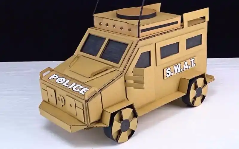 创意diy,用纸板制作"装甲玩具车"的方法,男孩子们的最爱