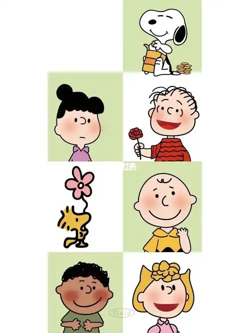 多格拼接可爱史努比78自制插画壁纸分享