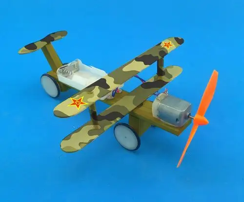 小学生diy手工制作电动滑行飞机 科技小发明科学实验材料科普模型