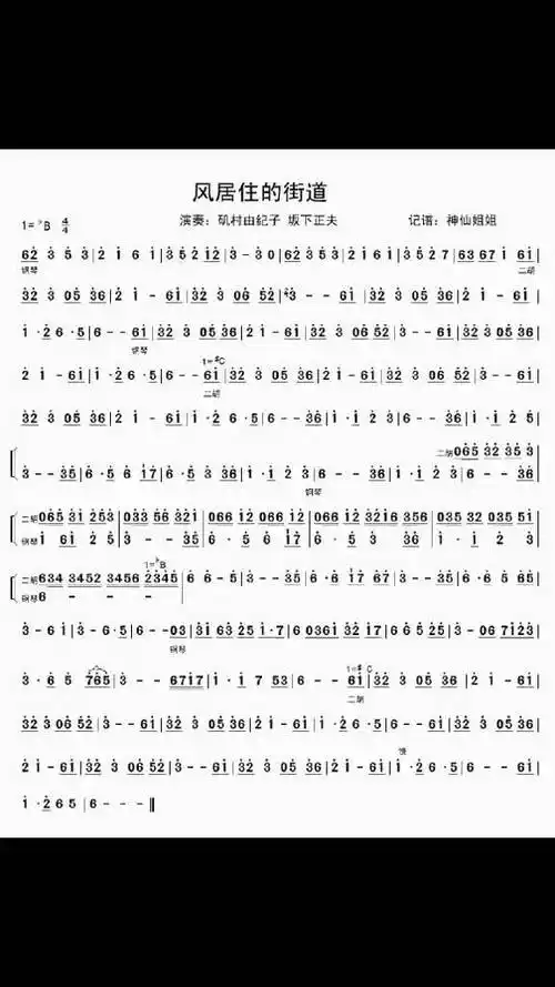 习筝笔记古筝音乐风居住的街道简谱弹古筝音乐推荐音乐分享教育治