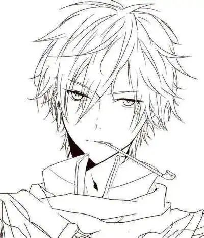 绘画素材二次元人物头像线稿学画画必备