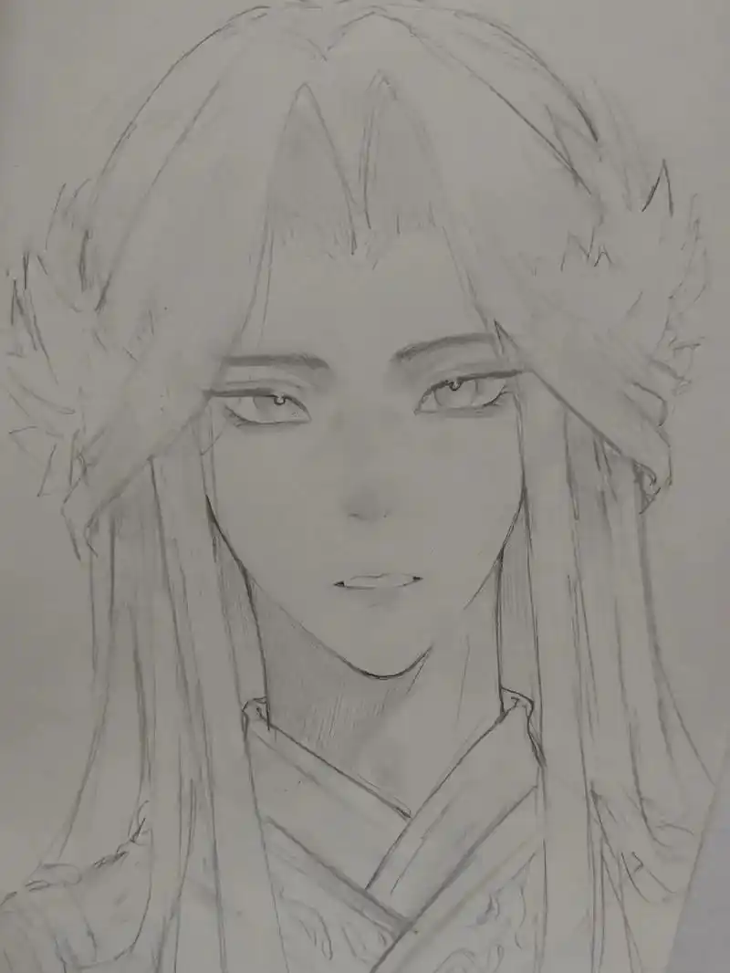 好美我多拍几张,画的特别爽的.#铅笔稿 #古风 #师尊 #纸 - 抖音