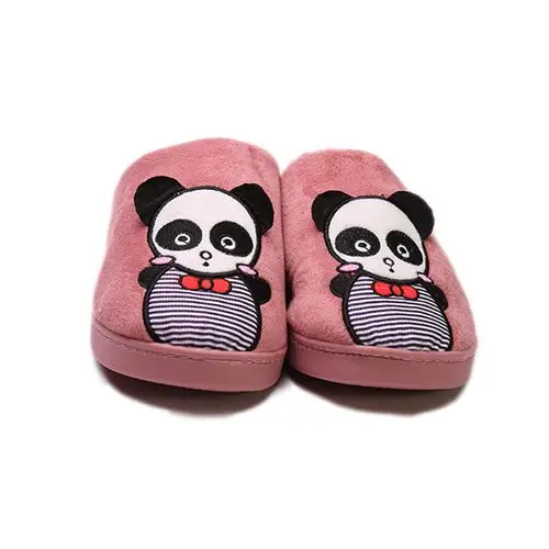 定制跨境电商亚马逊动物房子拖鞋熊猫头室内拖鞋tpr鞋底卧室拖鞋