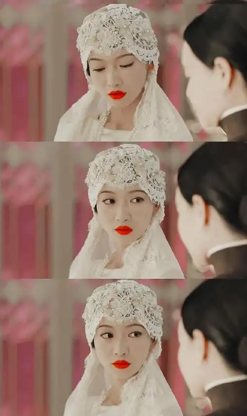 吴谨言传家复古婚纱造型##唐凤梧易钟玉拍婚纱照